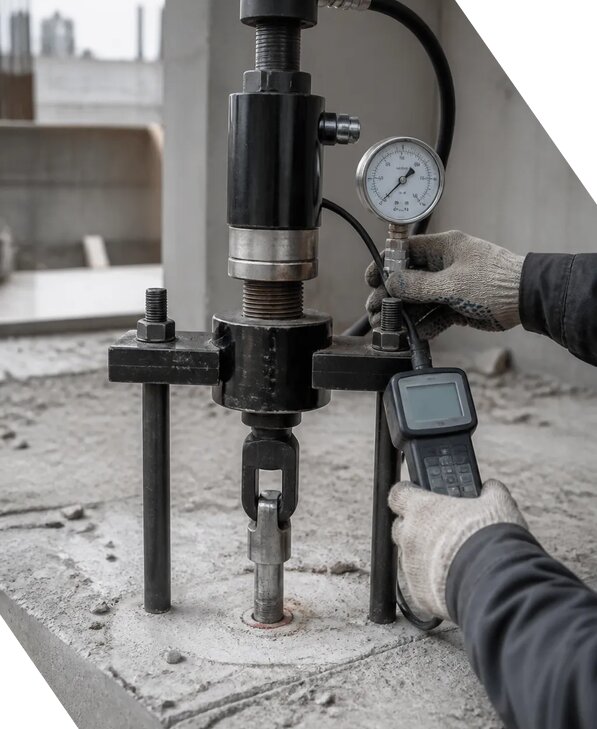 Испытание анкерных болтов на прочность в Изобильном строений